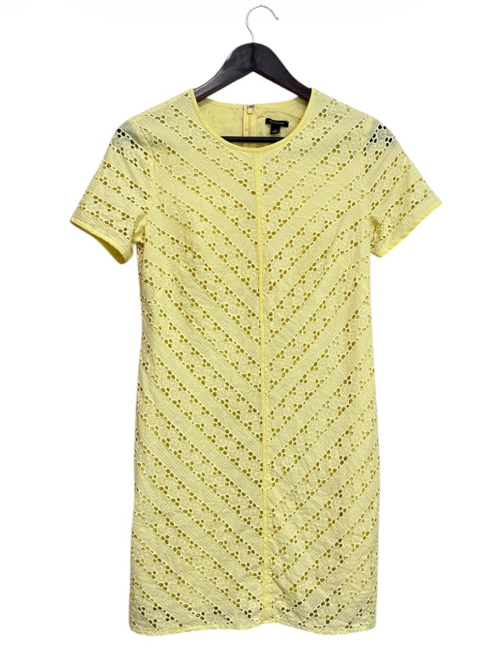 Ann Taylor Short Sleeve Eyelet Sheath Dress